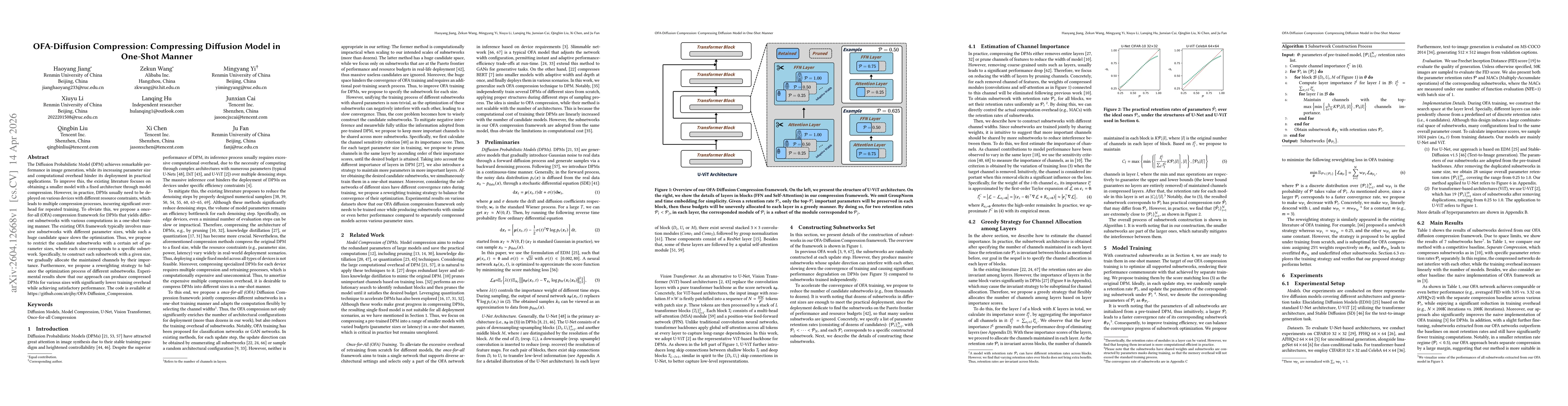 Thumbnail for OFA-Diffusion Compression: Compressing Diffusion Model in One-Shot Manner