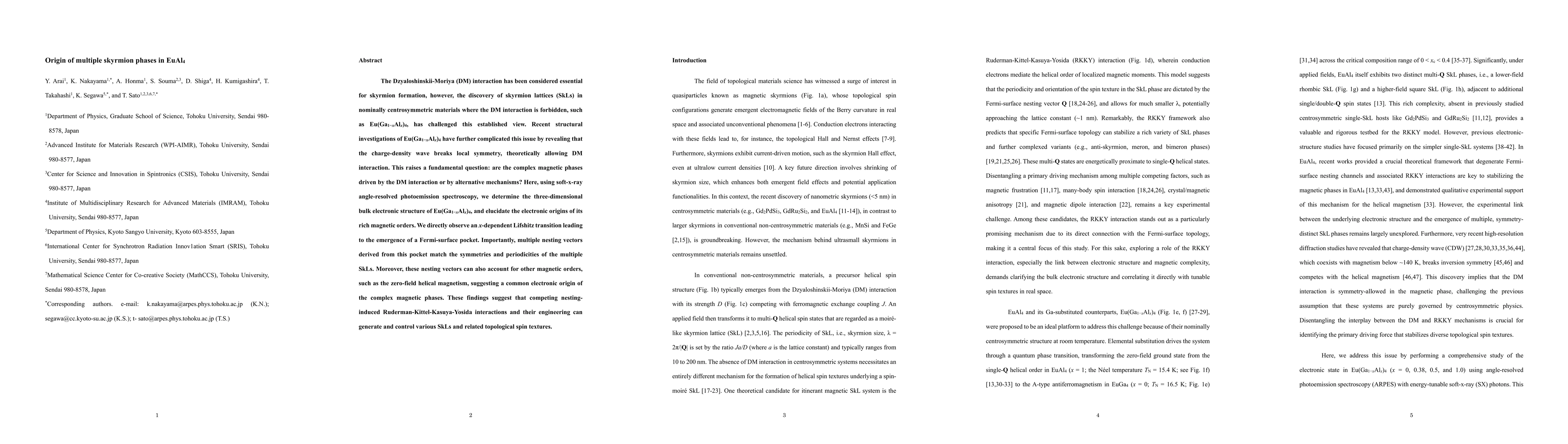 Thumbnail for Origin of multiple skyrmion phases in EuAl4