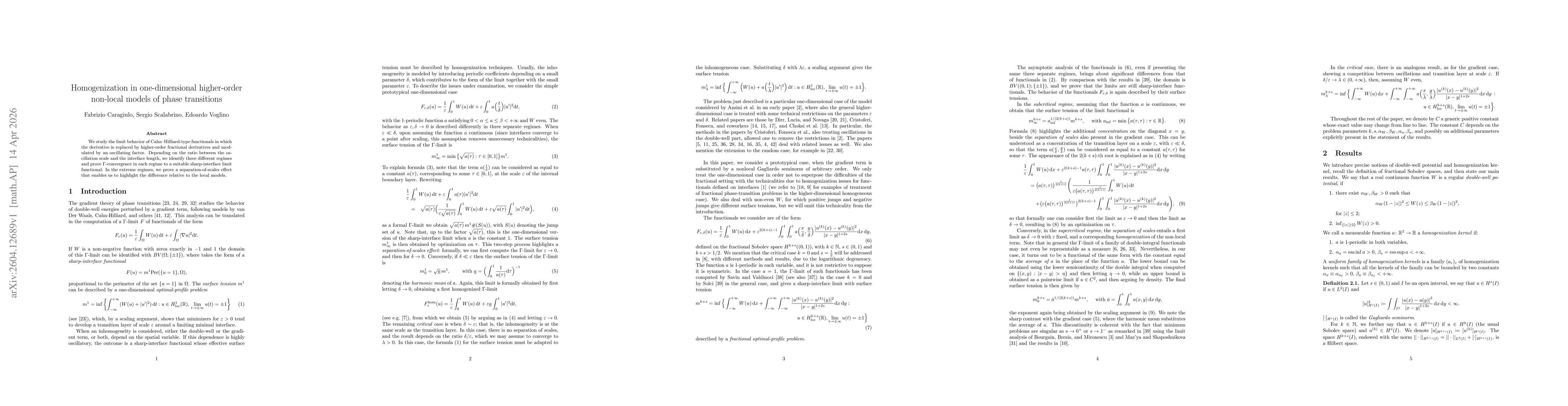 Thumbnail for Homogenization in one-dimensional higher-order non-local models of phase transitions