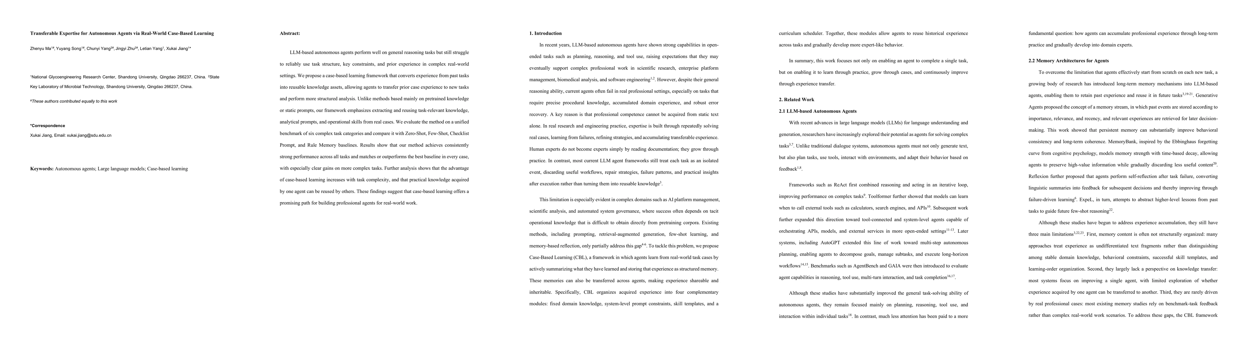 Thumbnail for Transferable Expertise for Autonomous Agents via Real-World Case-Based Learning