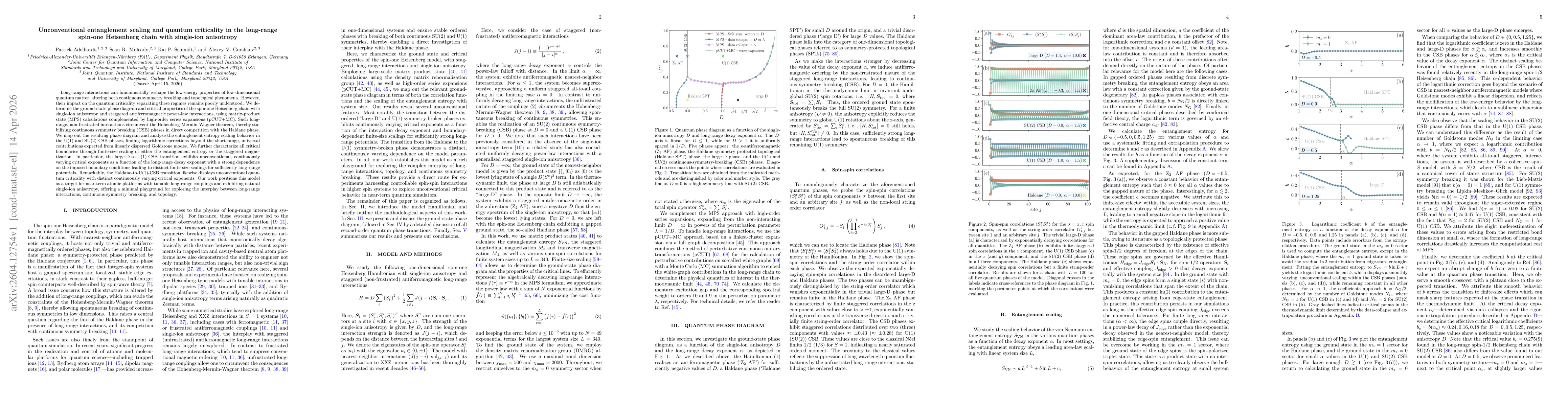 Thumbnail for Unconventional entanglement scaling and quantum criticality in the long-range spin-one Heisenberg chain with single-ion anisotropy