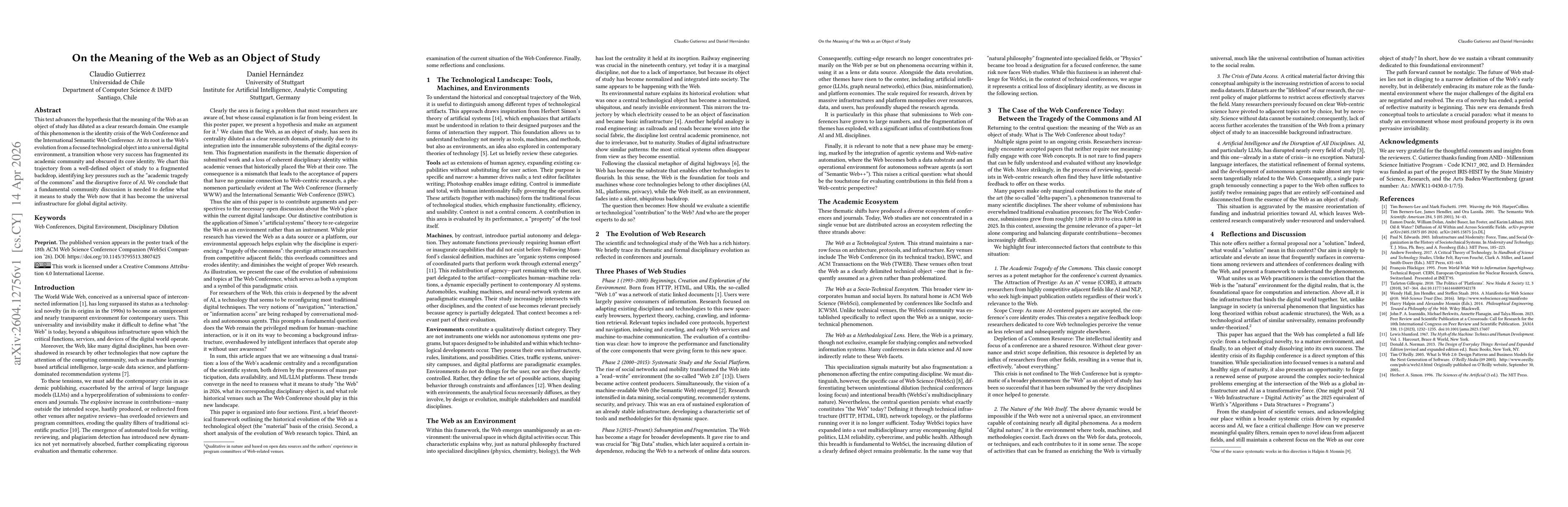 Thumbnail for On the Meaning of the Web as an Object of Study