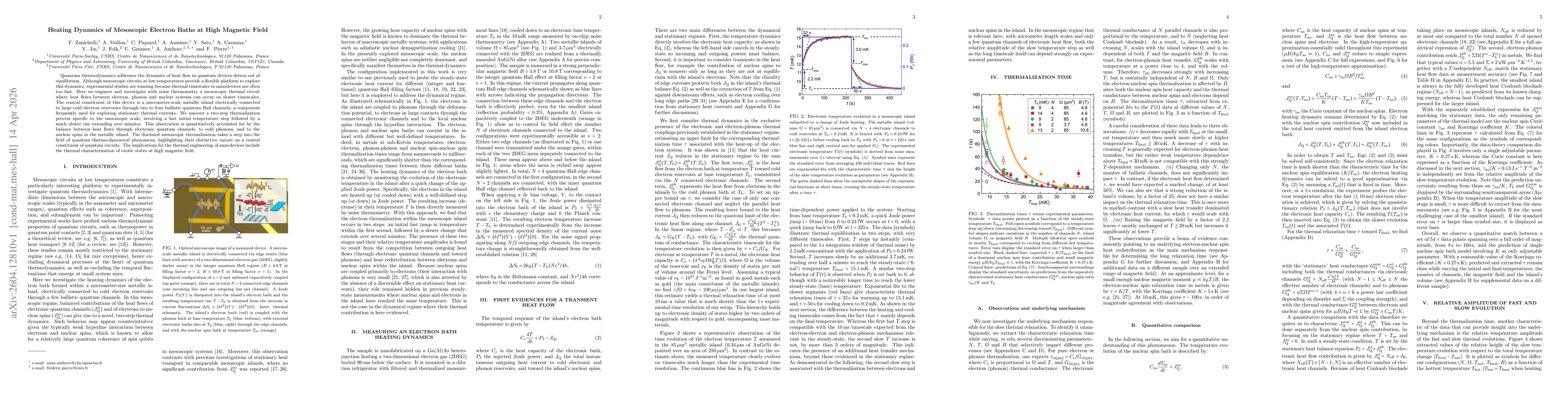 Thumbnail for Heating Dynamics of Mesoscopic Electron Baths at High Magnetic Field