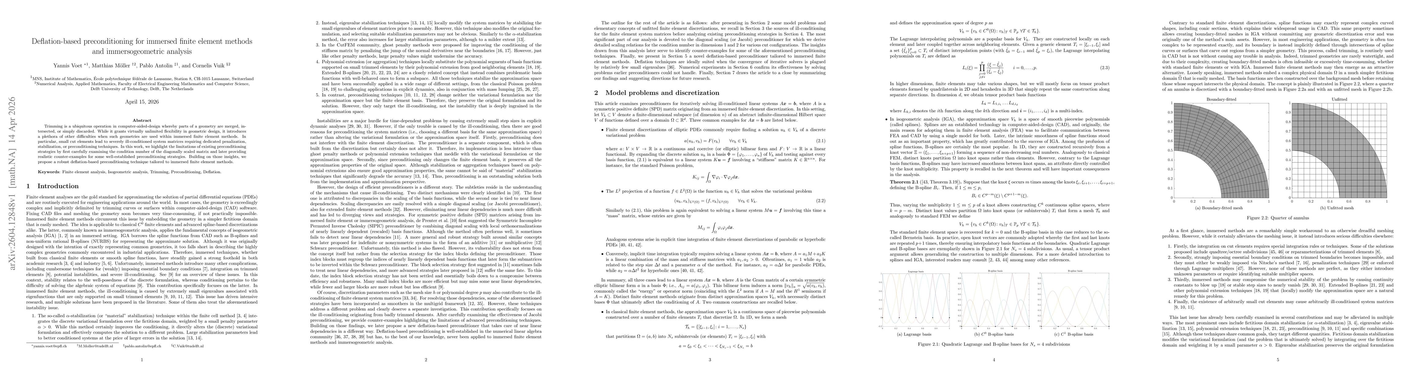 Thumbnail for Deflation-based preconditioning for immersed finite element methods and immersogeometric analysis