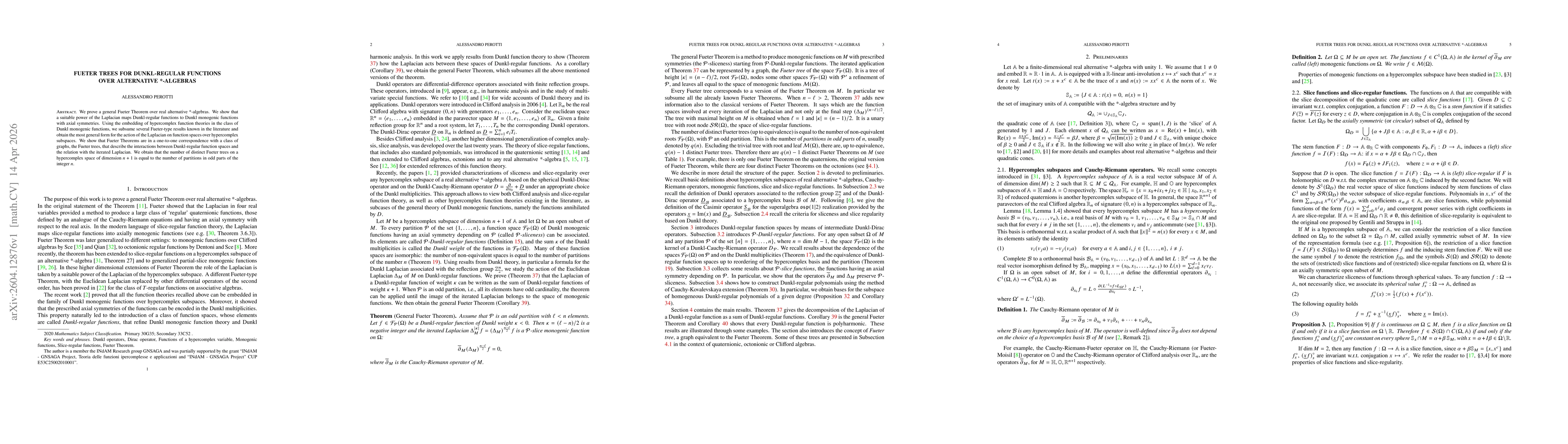 Thumbnail for Fueter trees for Dunkl-regular functions over alternative *-algebras