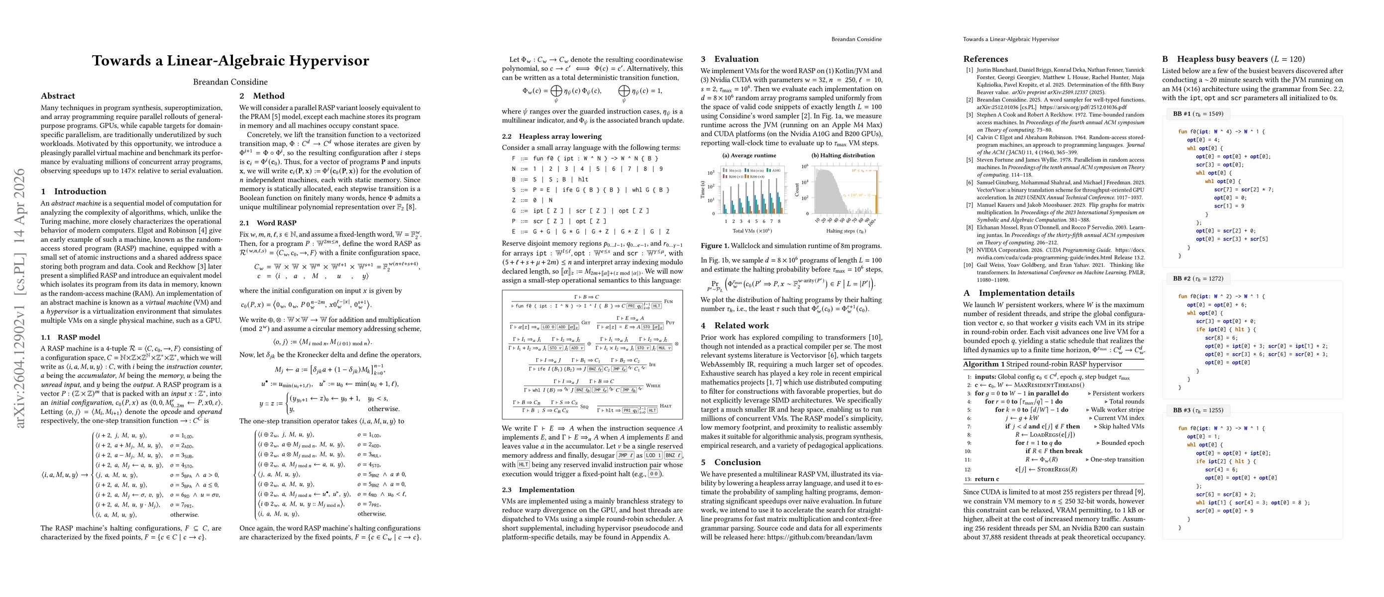 Thumbnail for Towards a Linear-Algebraic Hypervisor