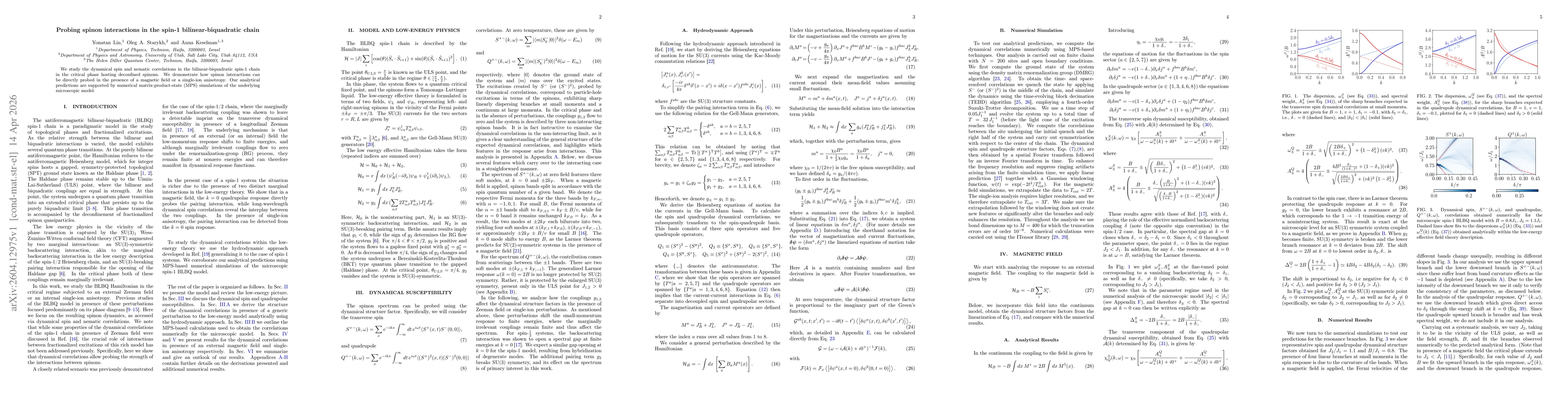 Thumbnail for Probing spinon interactions in the spin-1 bilinear-biquadratic chain