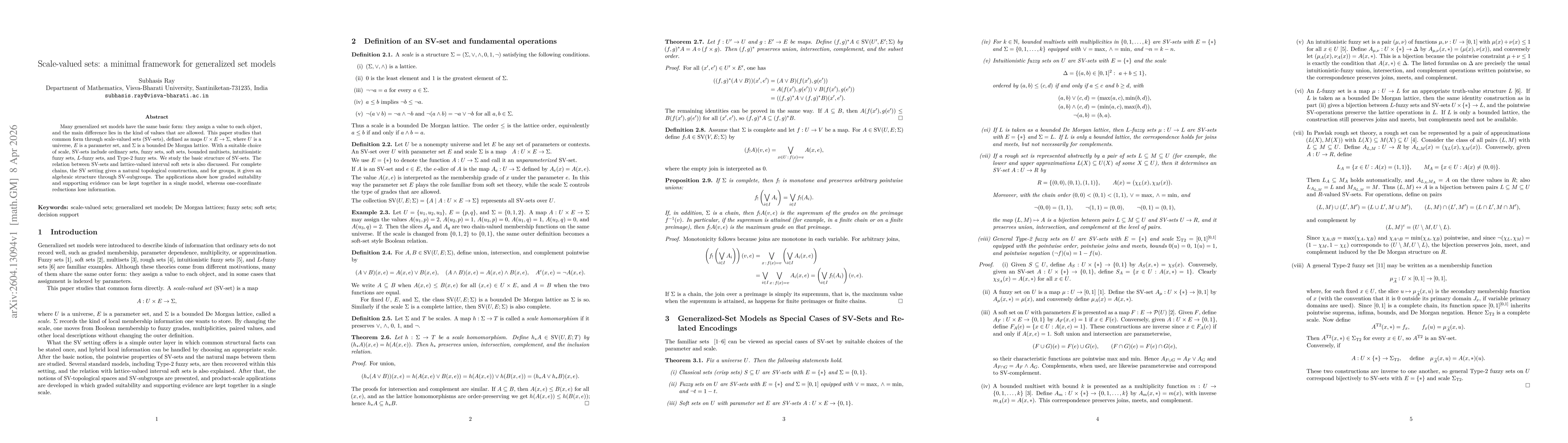 Thumbnail for Scale-valued sets: a minimal framework for generalized set models
