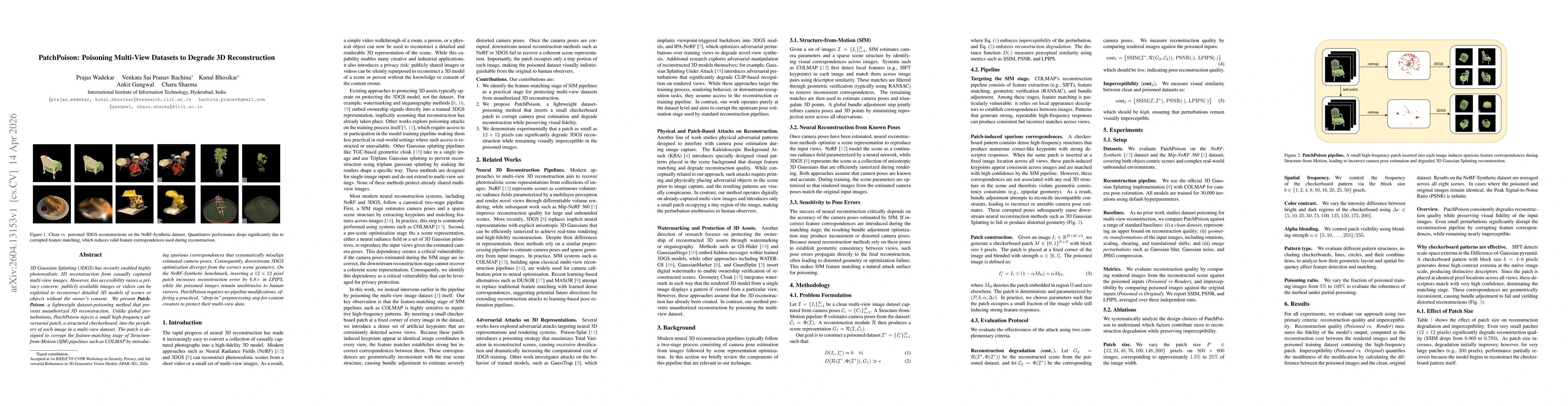 Thumbnail for PatchPoison: Poisoning Multi-View Datasets to Degrade 3D Reconstruction