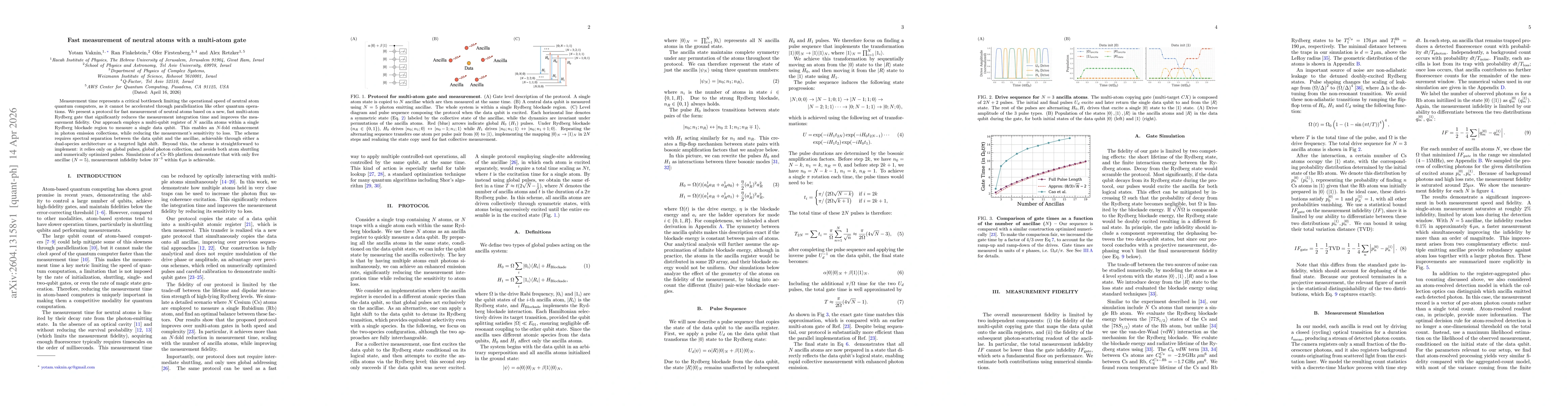 Thumbnail for Fast measurement of neutral atoms with a multi-atom gate