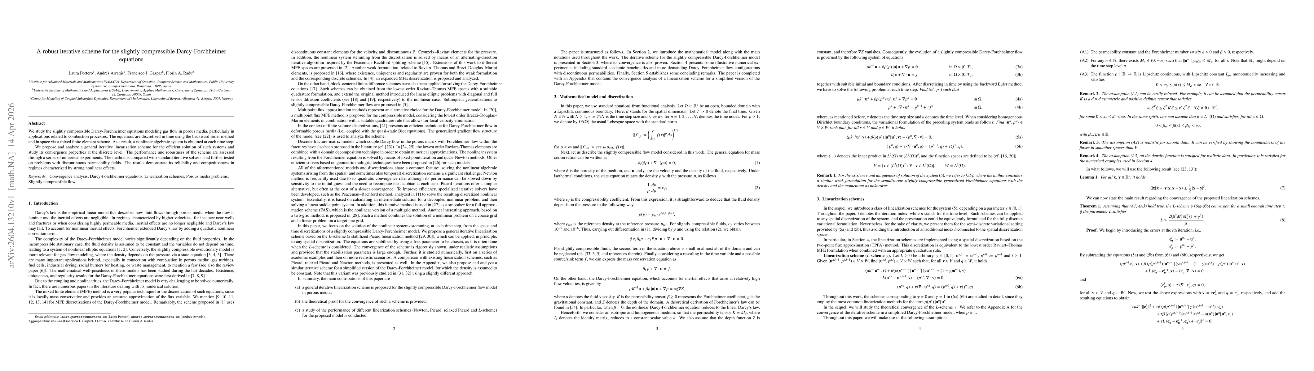 Thumbnail for A robust iterative scheme for the slightly compressible Darcy-Forchheimer equations