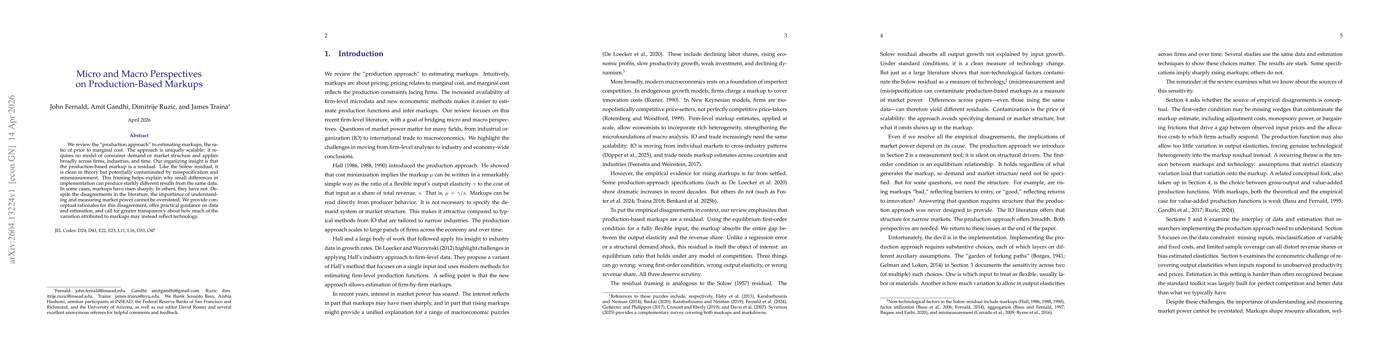 Thumbnail for Micro and Macro Perspectives on Production-Based Markups
