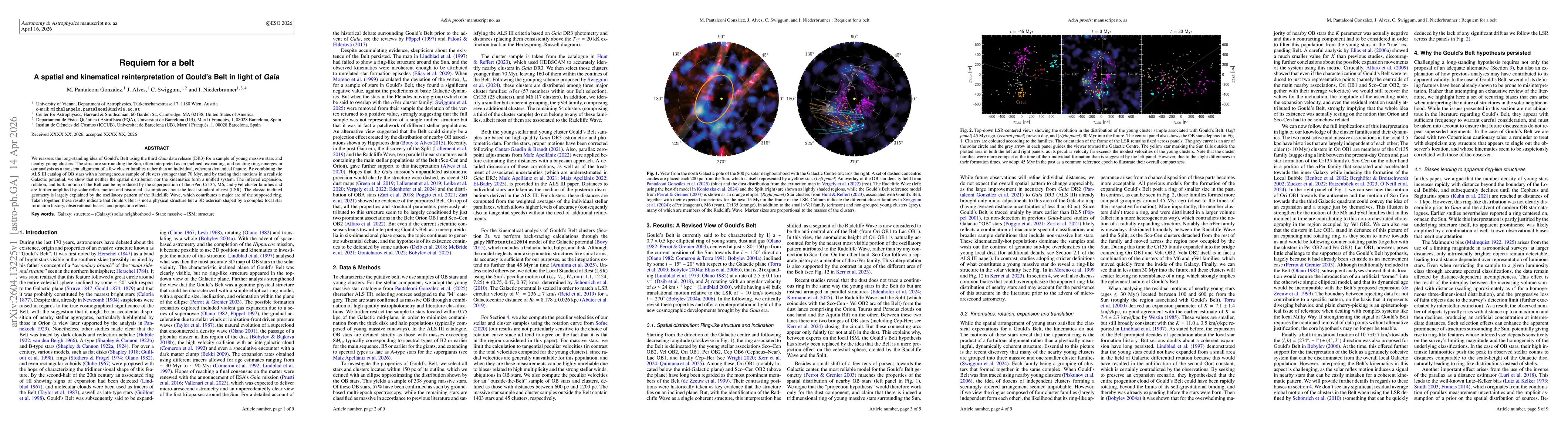 Thumbnail for A spatial and kinematical reinterpretation of Gould's Belt in light of Gaia