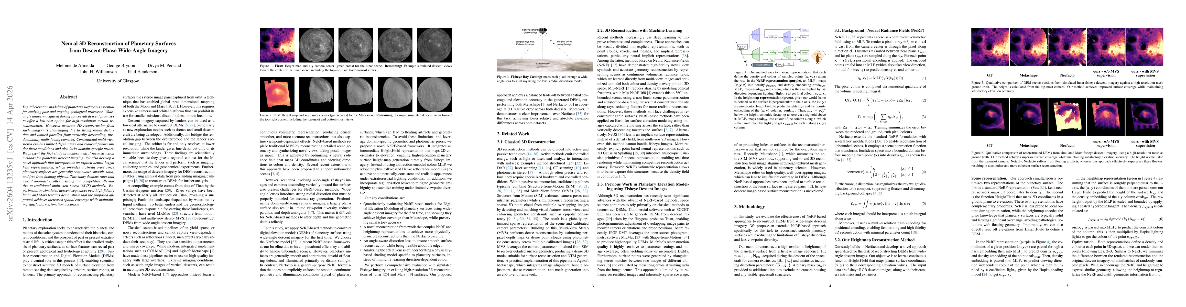 Thumbnail for Neural 3D Reconstruction of Planetary Surfaces from Descent-Phase Wide-Angle Imagery
