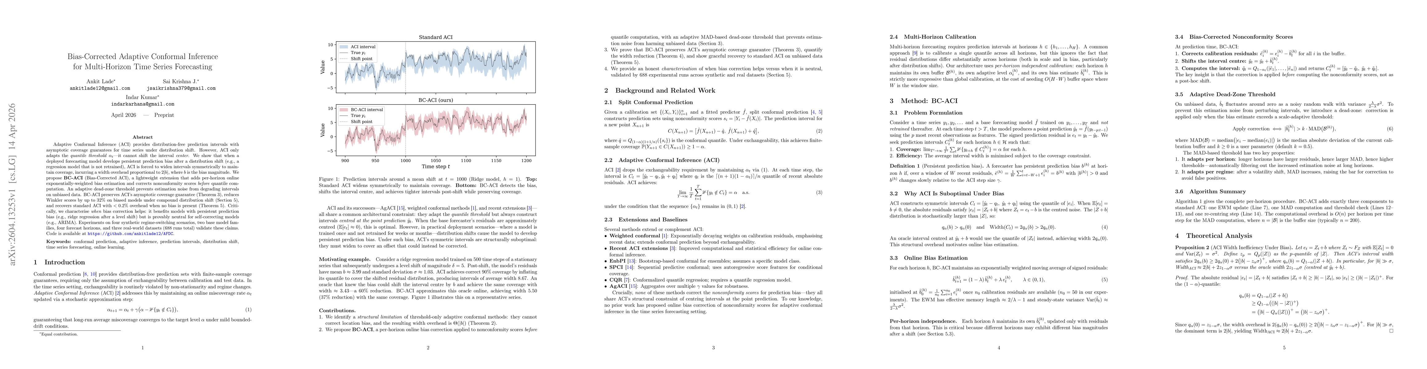 Thumbnail for Bias-Corrected Adaptive Conformal Inference for Multi-Horizon Time Series Forecasting