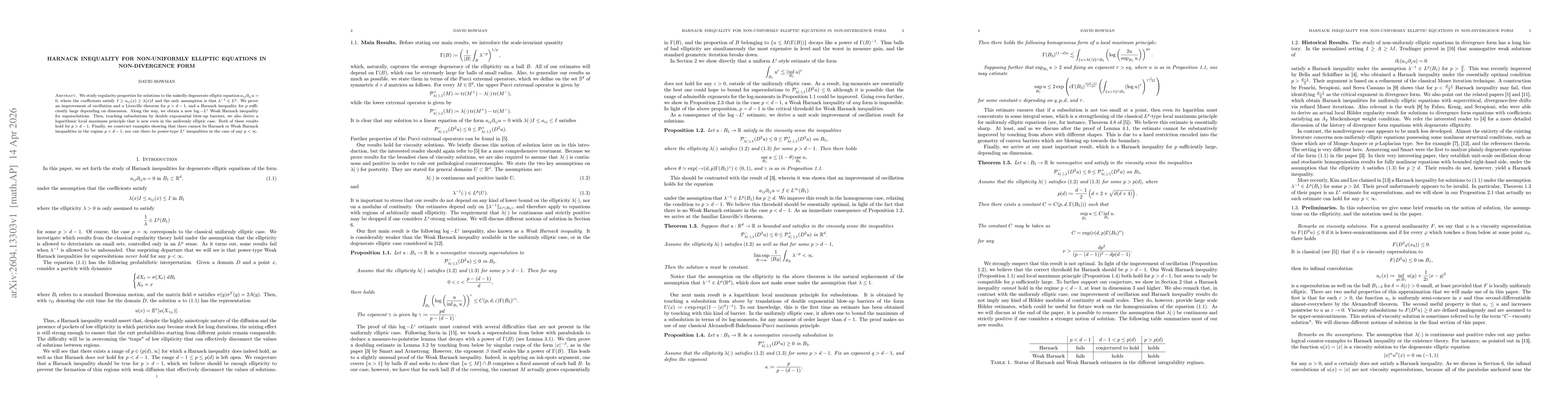 Thumbnail for Harnack inequality for non-uniformly elliptic equations in non-divergence form