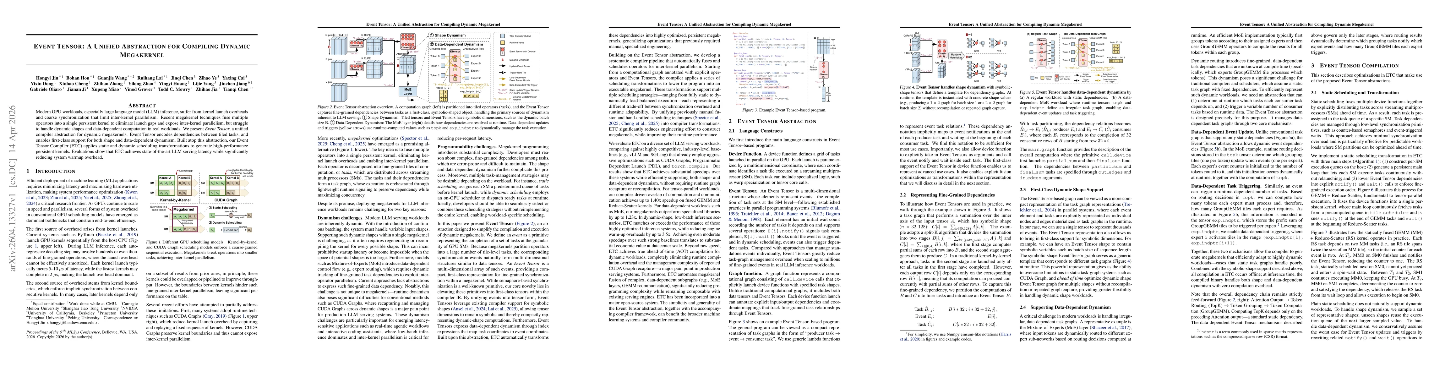 Thumbnail for Event Tensor: A Unified Abstraction for Compiling Dynamic Megakernel