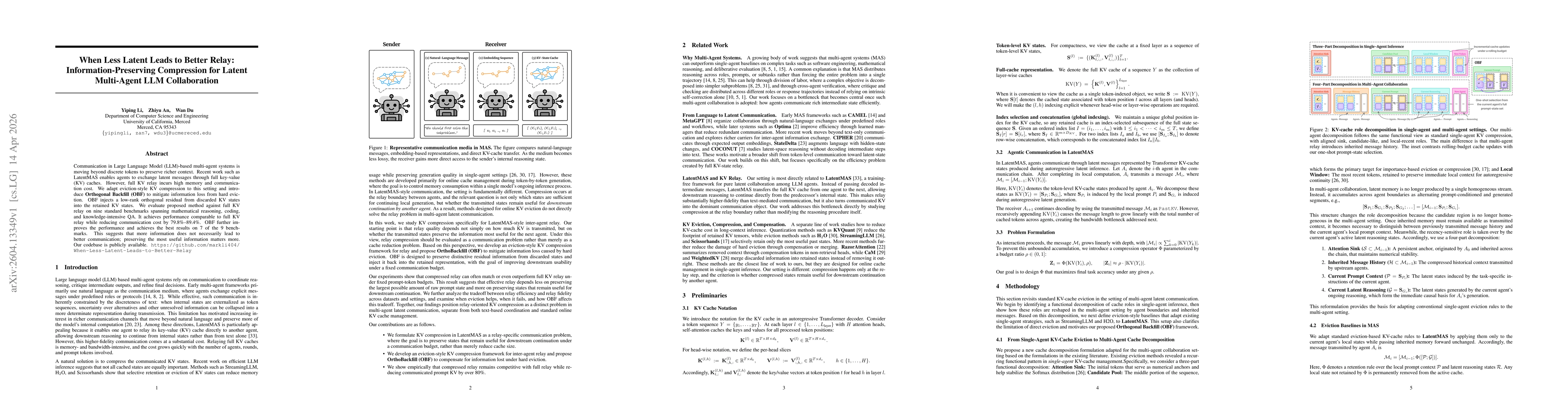 Thumbnail for When Less Latent Leads to Better Relay: Information-Preserving Compression for Latent Multi-Agent LLM Collaboration