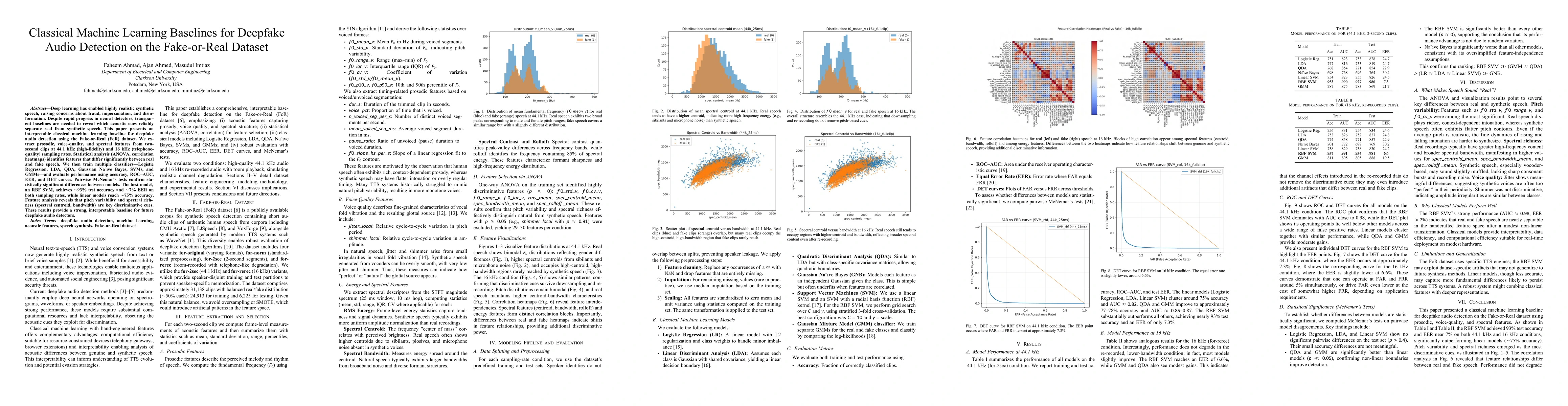Thumbnail for Classical Machine Learning Baselines for Deepfake Audio Detection on the Fake-or-Real Dataset