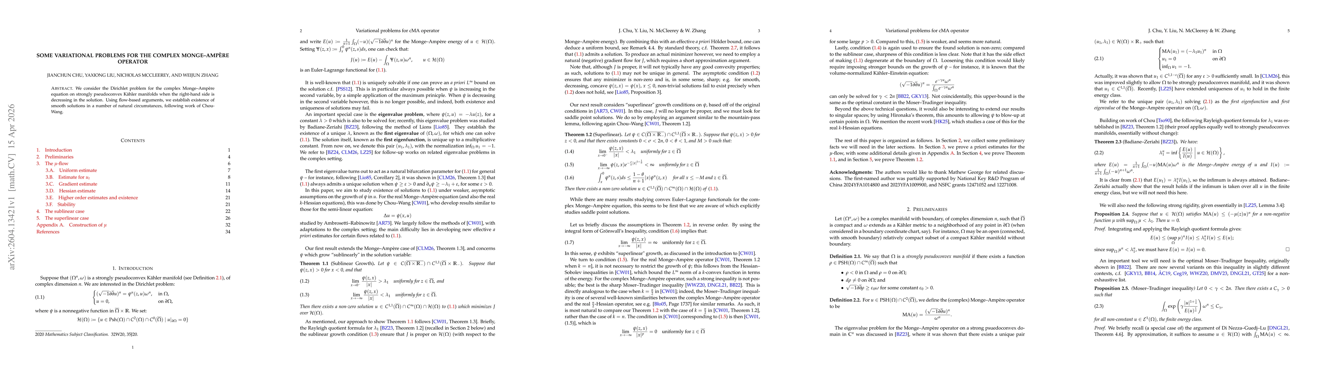 Thumbnail for Some variational problems for the complex Monge--Amp{è}re operator