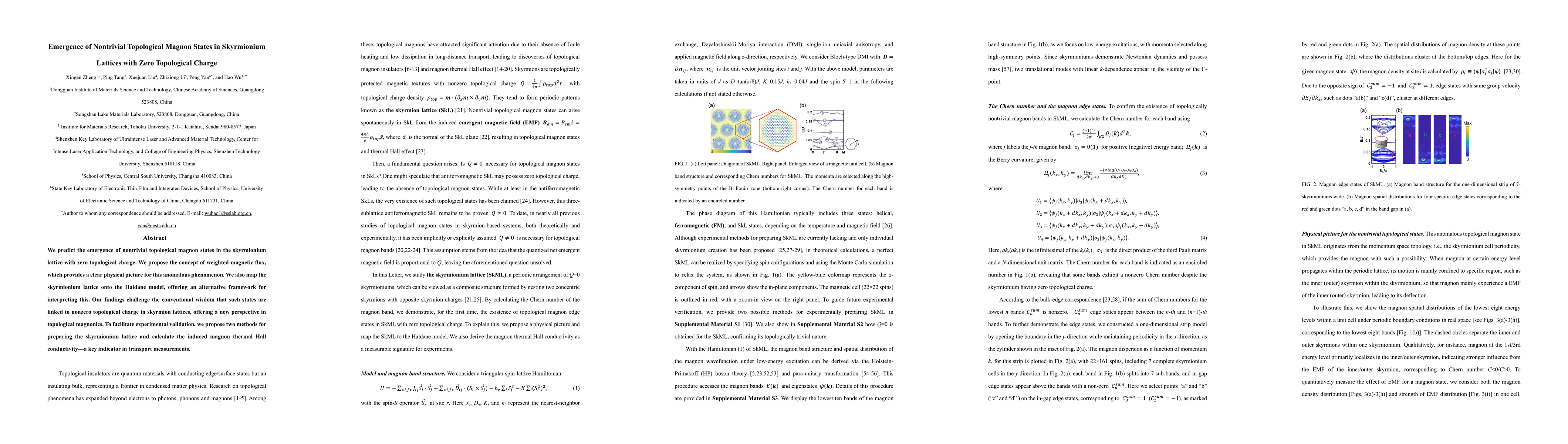 Thumbnail for Emergence of Nontrivial Topological Magnon States in Skyrmionium Lattices with Zero Topological Charge