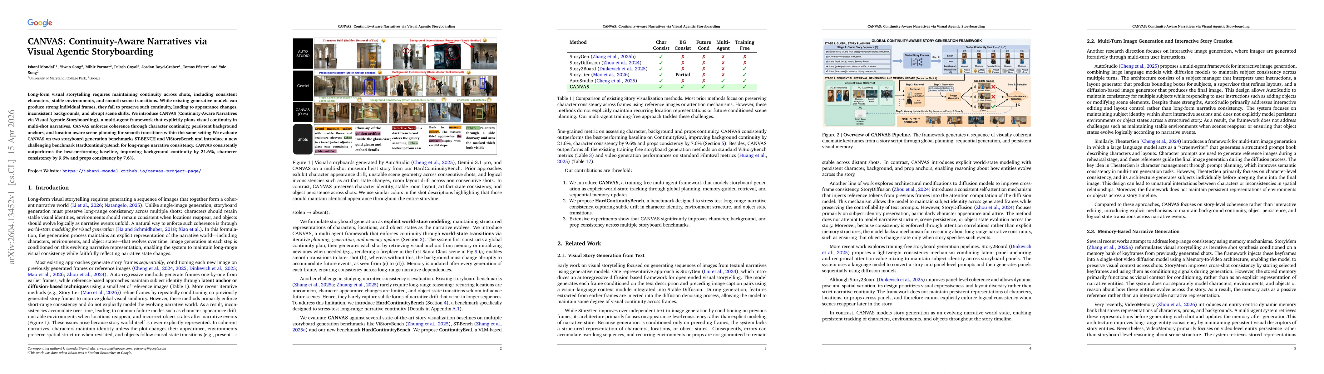 Thumbnail for CANVAS: Continuity-Aware Narratives via Visual Agentic Storyboarding