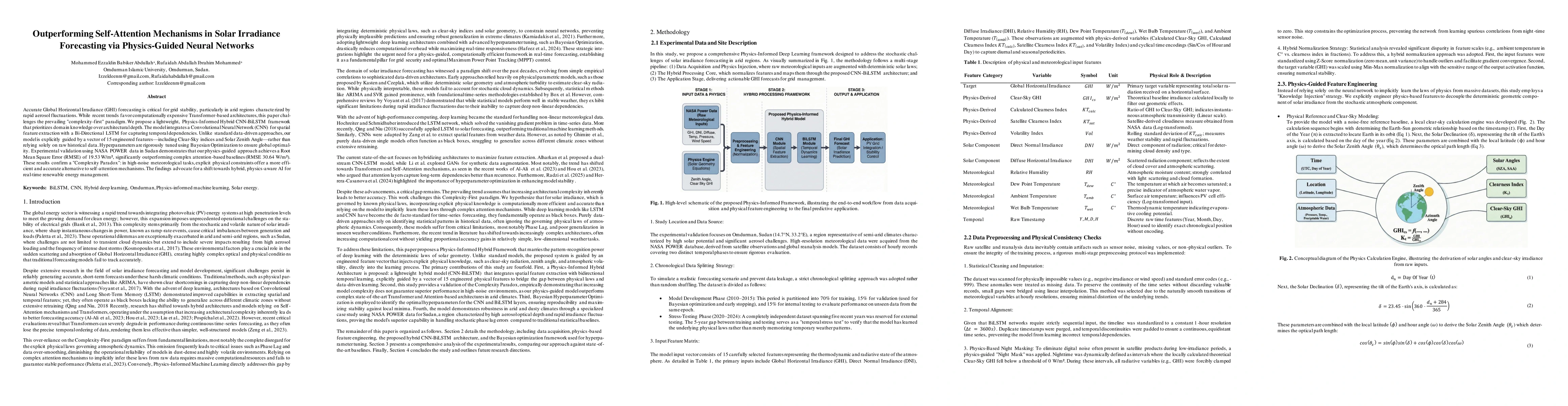 Thumbnail for Outperforming Self-Attention Mechanisms in Solar Irradiance Forecasting via Physics-Guided Neural Networks