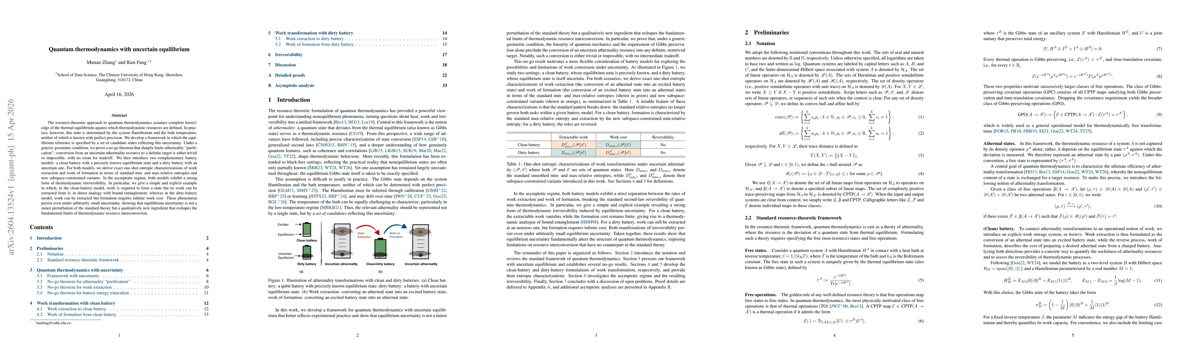 Thumbnail for Quantum thermodynamics with uncertain equilibrium