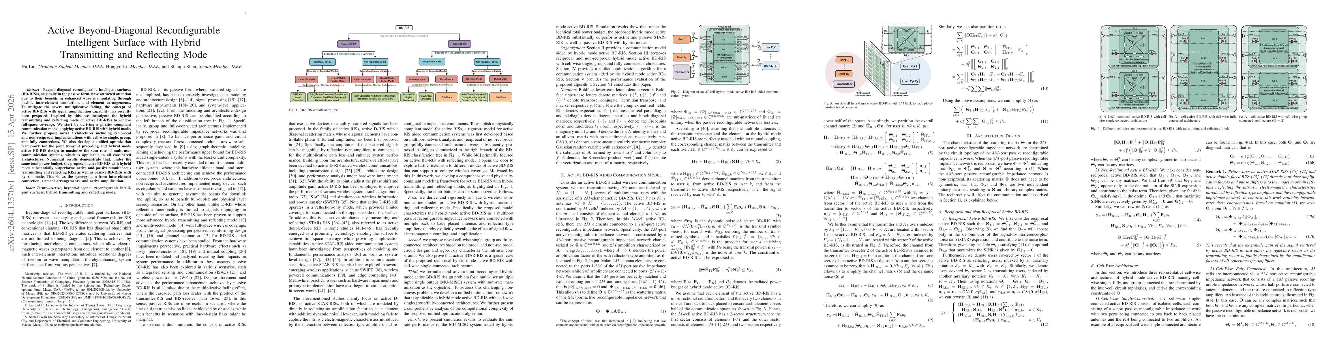 Thumbnail for Active Beyond-Diagonal Reconfigurable Intelligent Surface with Hybrid Transmitting and Reflecting Mode