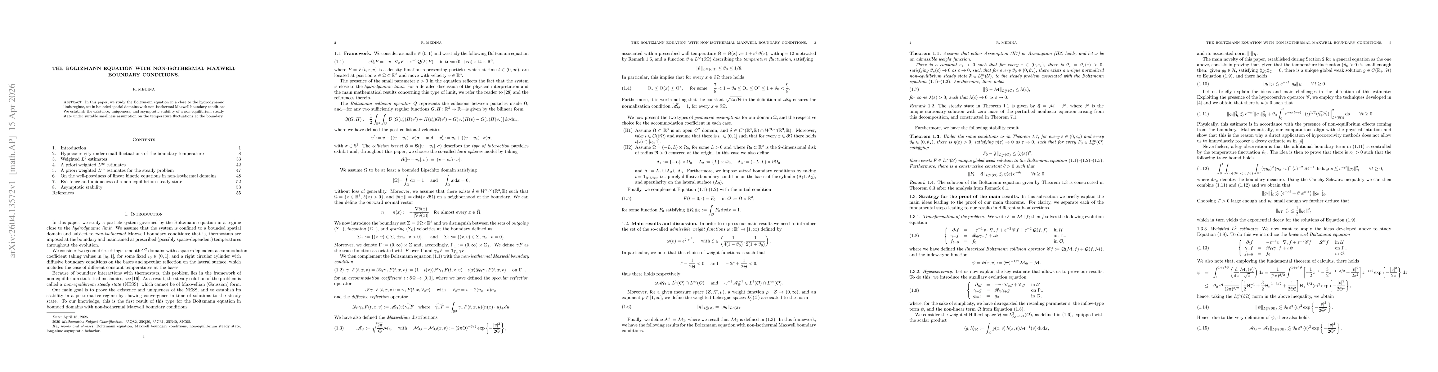 Thumbnail for The Boltzmann equation with non-isothermal Maxwell boundary conditions