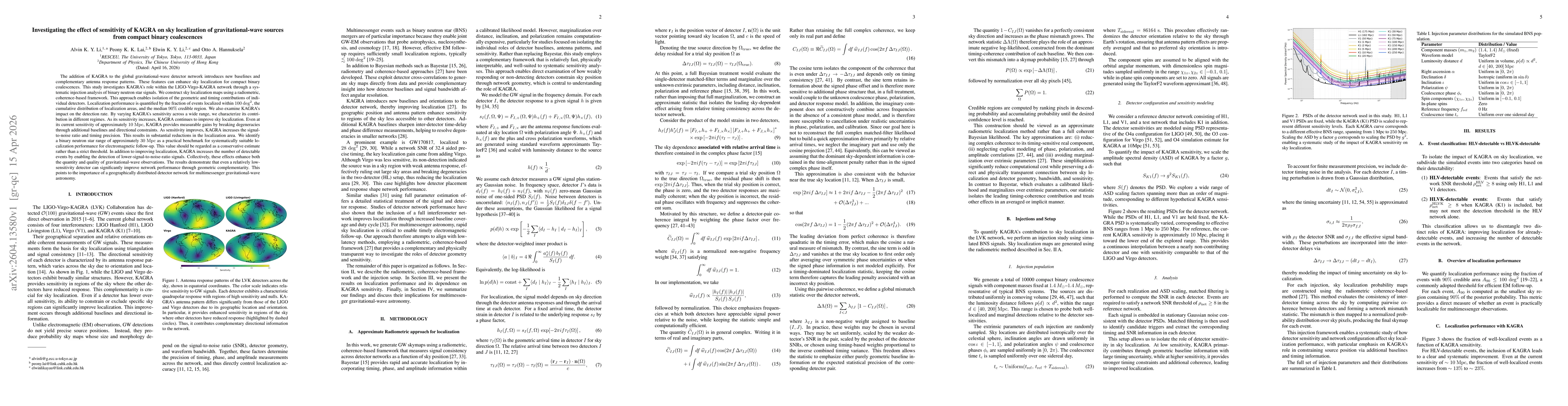 Thumbnail for Investigating the effect of sensitivity of KAGRA on sky localization of gravitational-wave sources from compact binary coalescences
