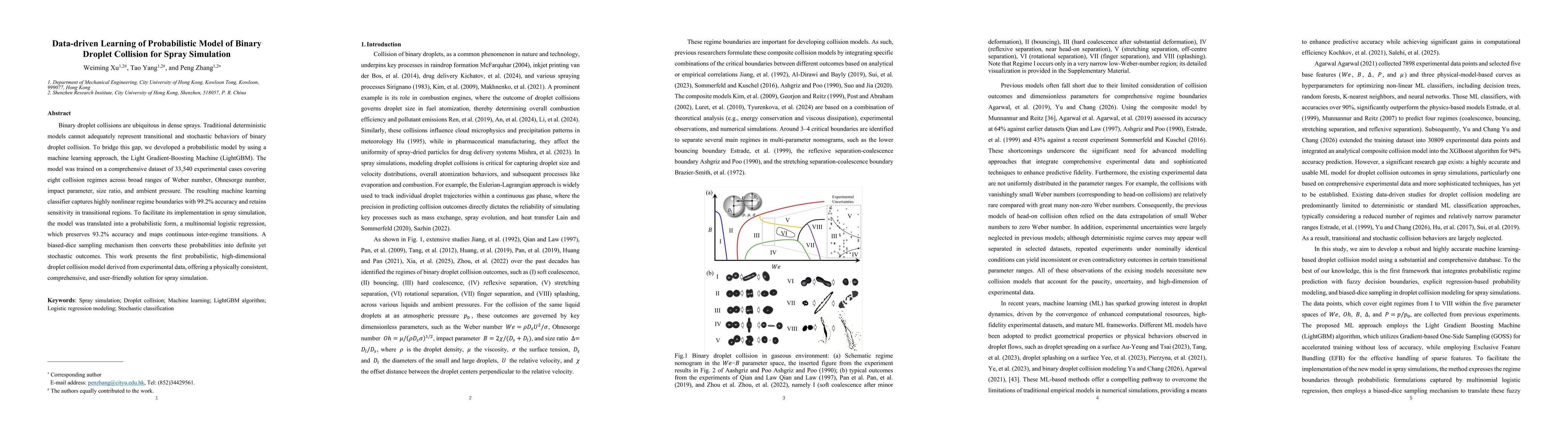 Thumbnail for Data-driven Learning of Probabilistic Model of Binary Droplet Collision for Spray Simulation