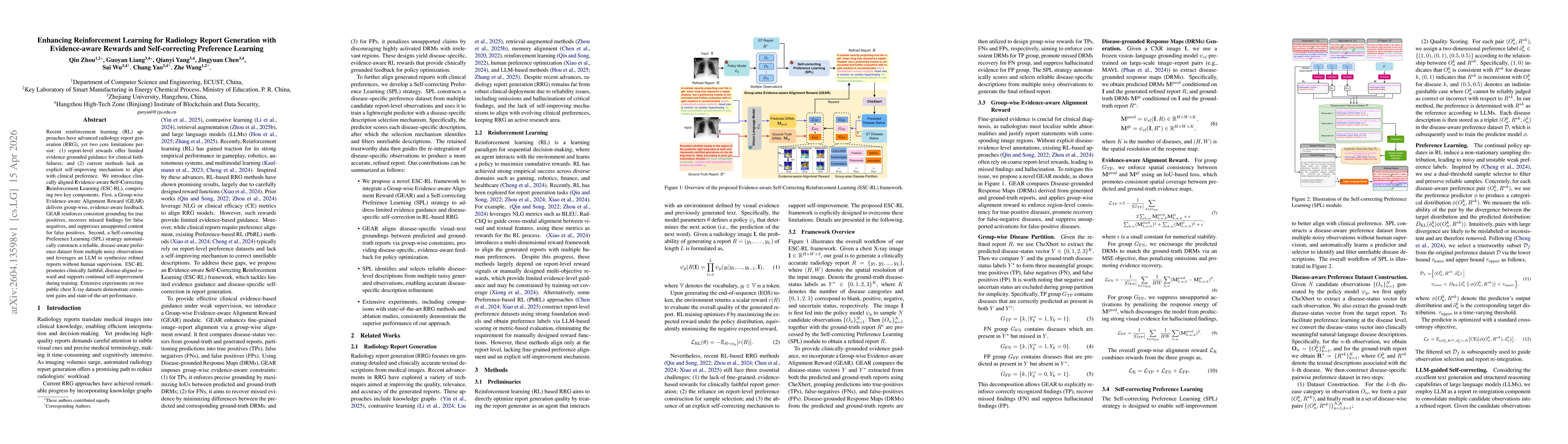 Thumbnail for Enhancing Reinforcement Learning for Radiology Report Generation with Evidence-aware Rewards and Self-correcting Preference Learning