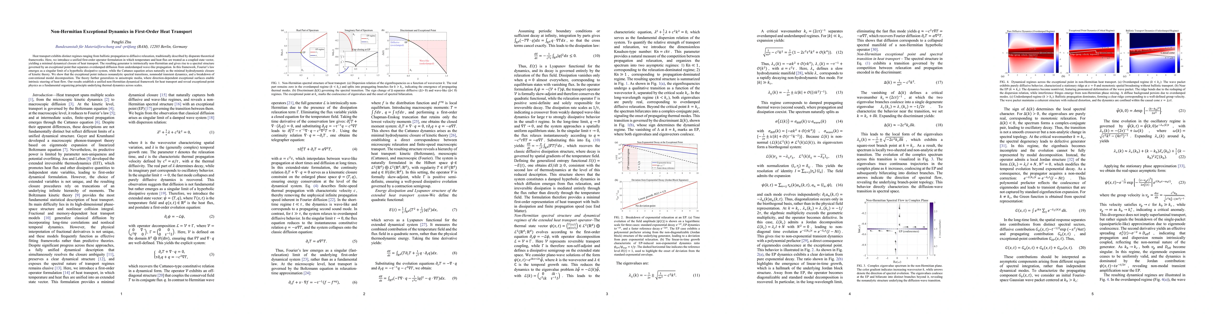 Thumbnail for Non-Hermitian Exceptional Dynamics in First-Order Heat Transport