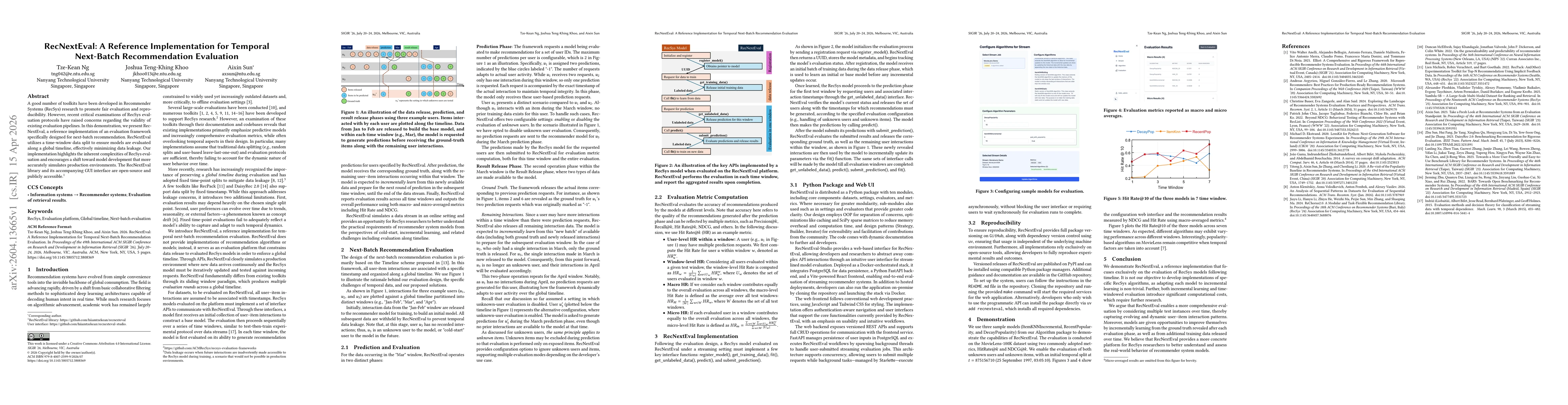 Thumbnail for RecNextEval: A Reference Implementation for Temporal Next-Batch Recommendation Evaluation