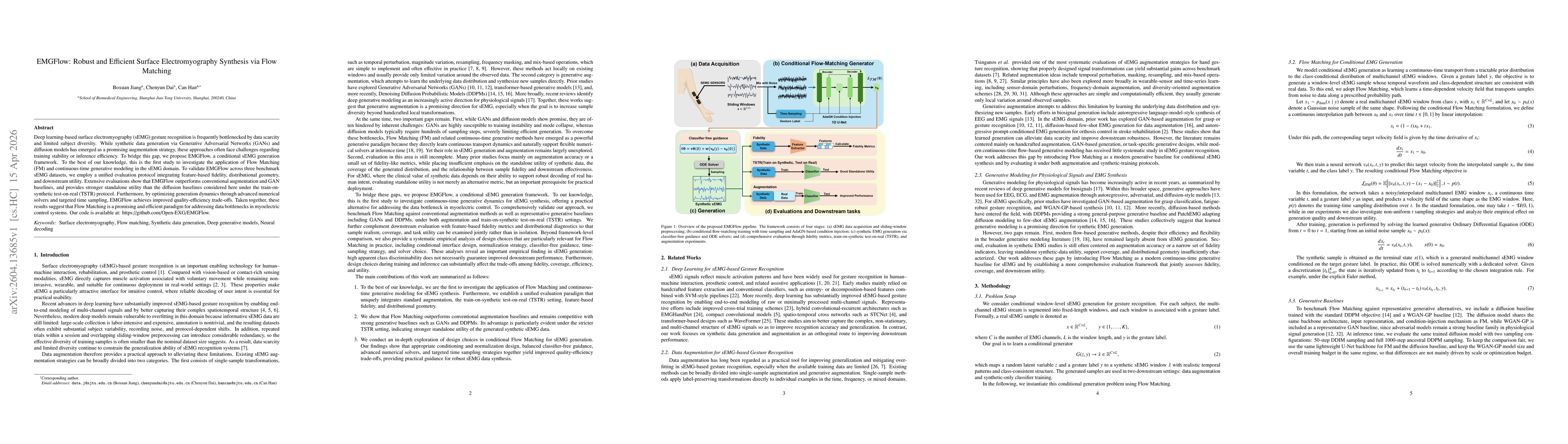 Thumbnail for EMGFlow: Robust and Efficient Surface Electromyography Synthesis via Flow Matching