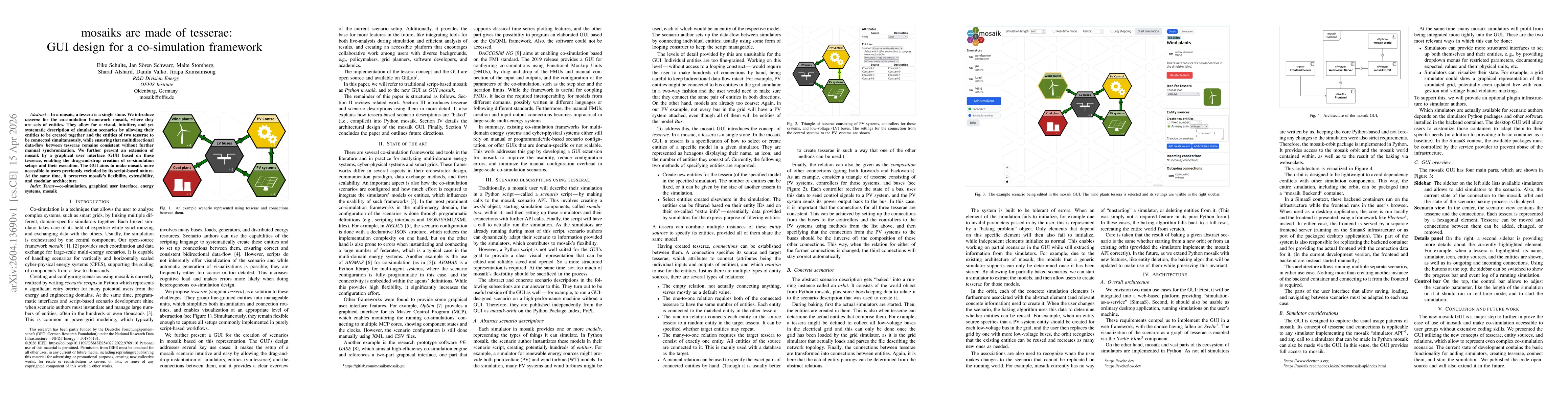 Thumbnail for mosaiks are made of tesserae: GUI design for a co-simulation framework