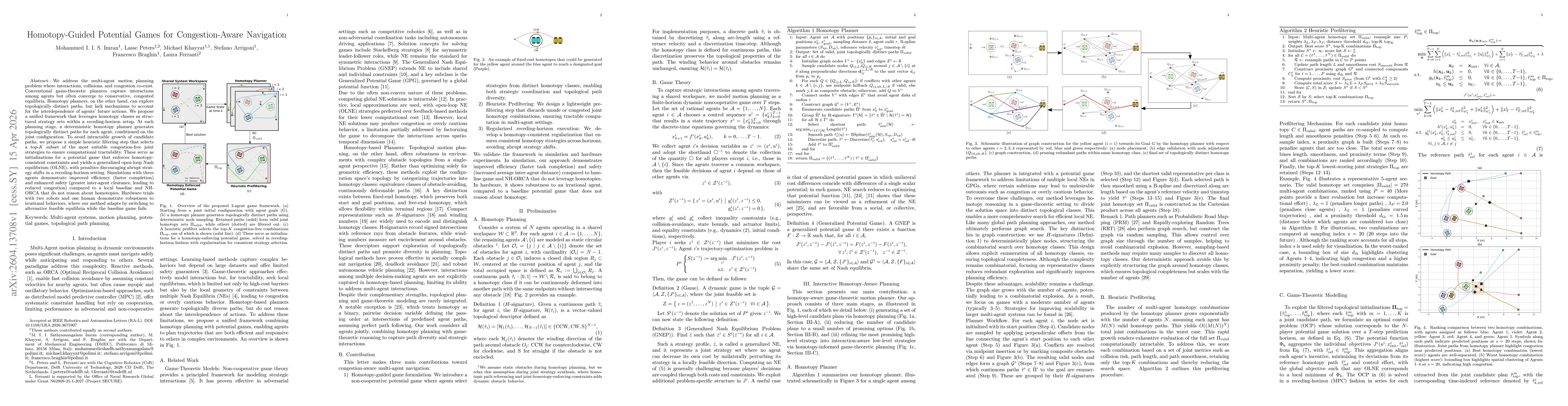 Thumbnail for Homotopy-Guided Potential Games for Congestion-Aware Navigation