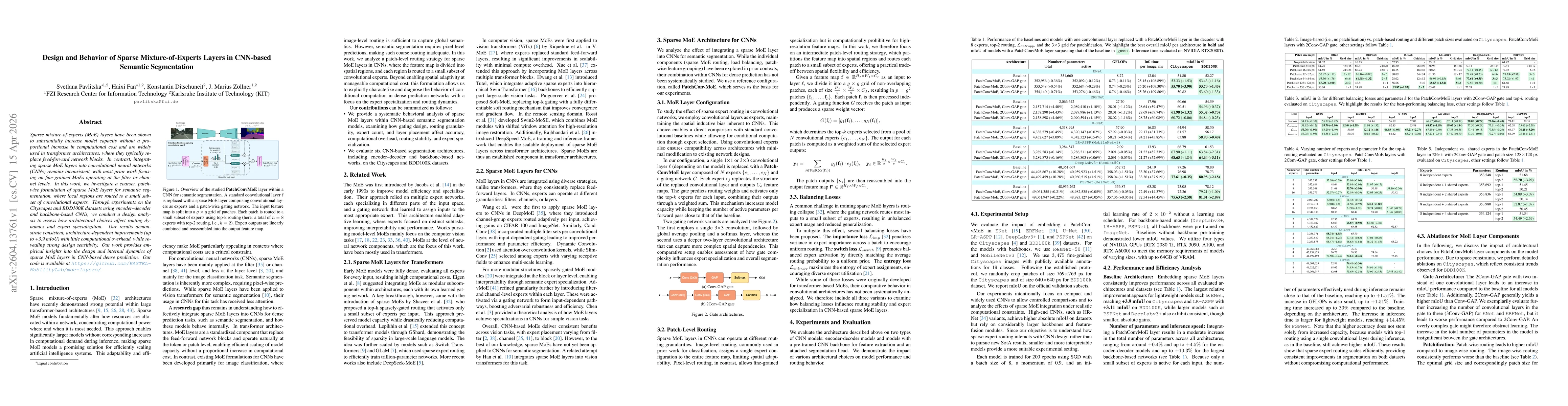 Thumbnail for Design and Behavior of Sparse Mixture-of-Experts Layers in CNN-based Semantic Segmentation