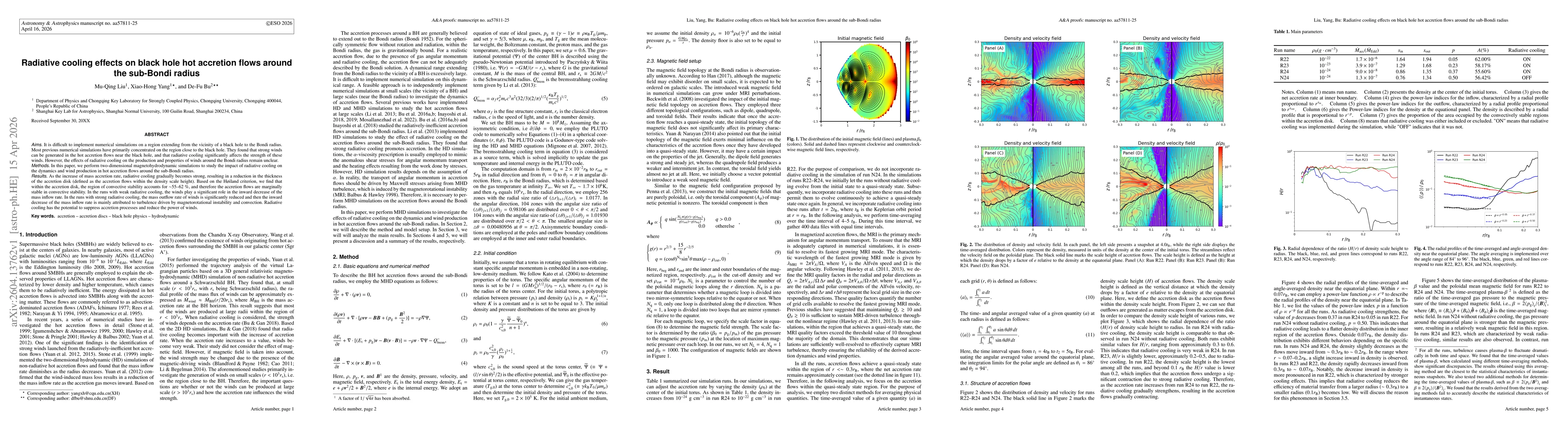 Thumbnail for Radiative cooling effects on black hole hot accretion flows around the sub-Bondi radius
