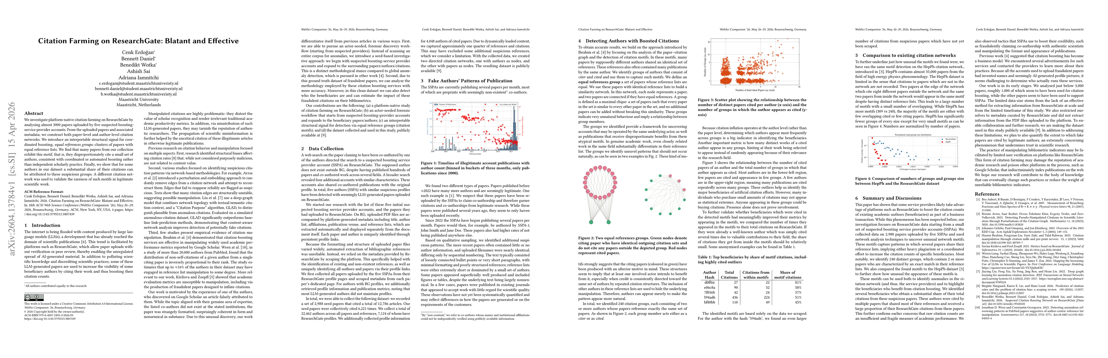 Thumbnail for Citation Farming on ResearchGate: Blatant and Effective
