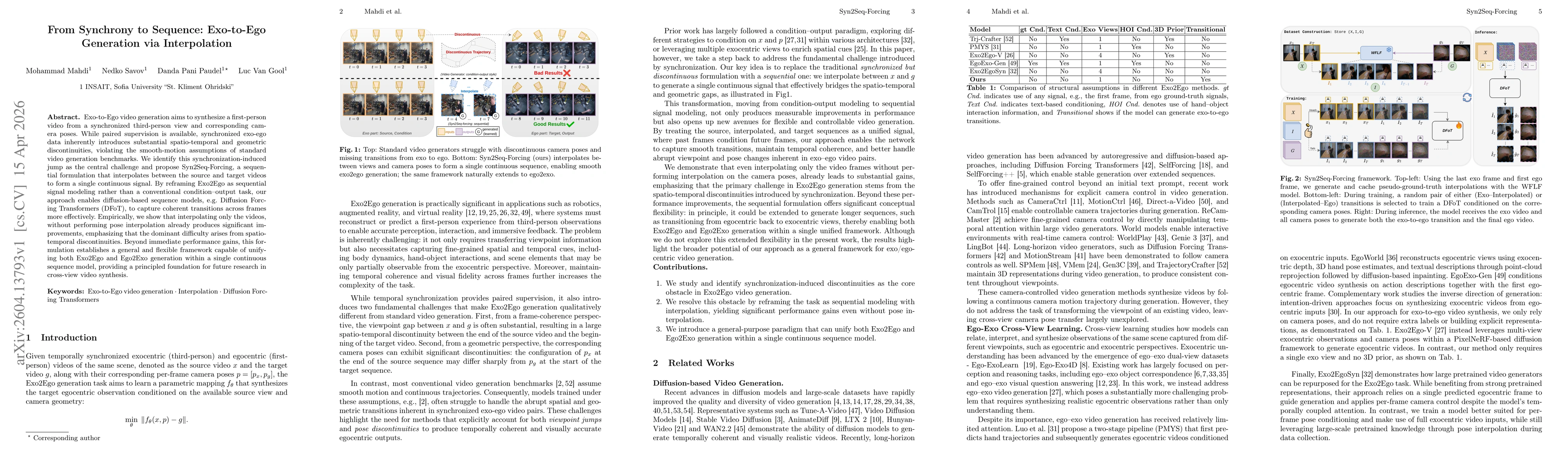 Thumbnail for From Synchrony to Sequence: Exo-to-Ego Generation via Interpolation