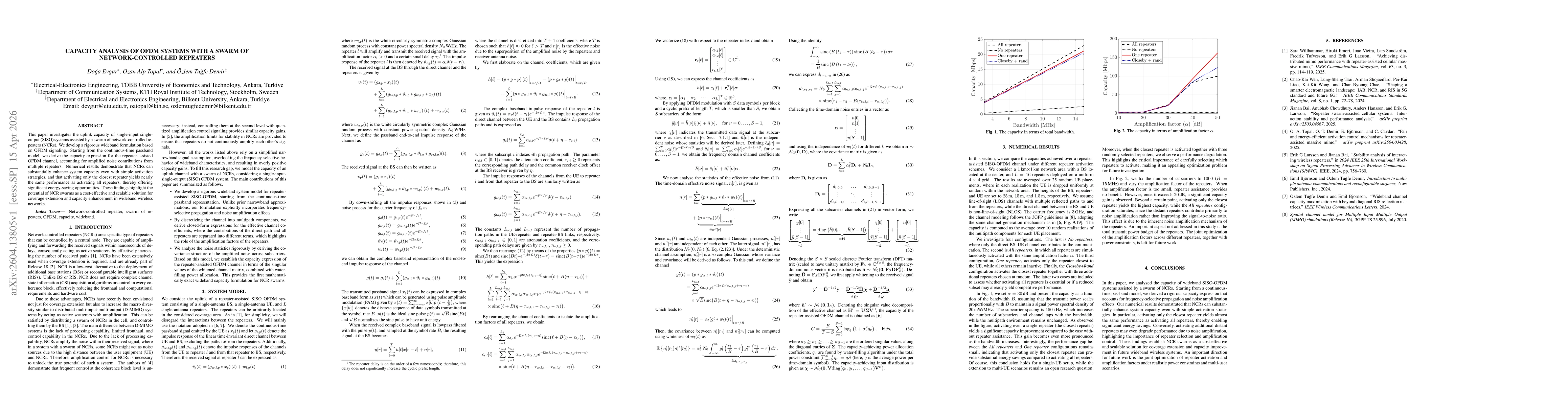 Thumbnail for Capacity Analysis of OFDM Systems with a Swarm of Network-Controlled Repeaters