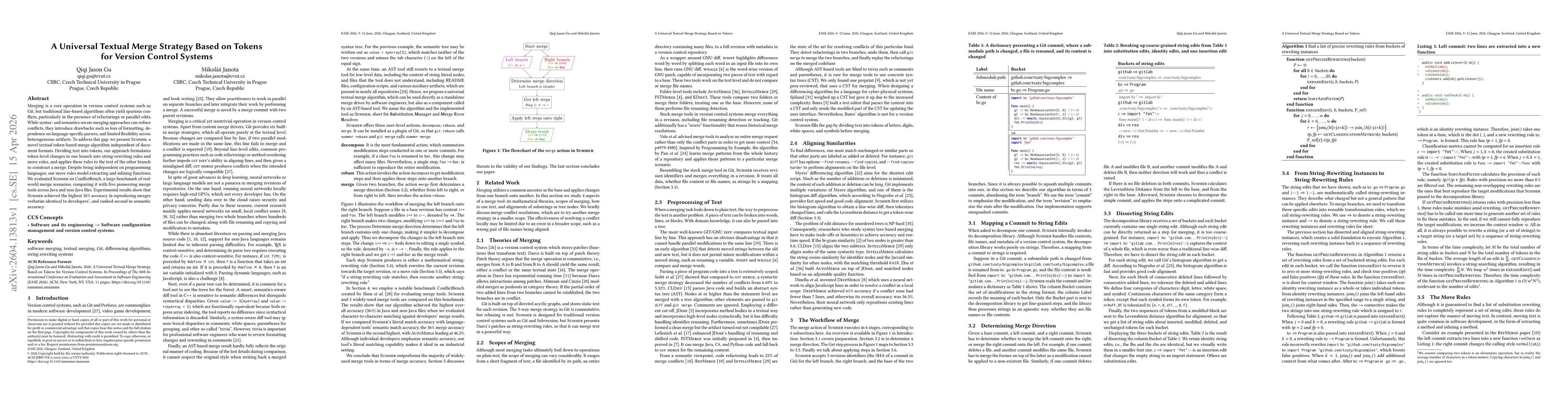 Thumbnail for A Universal Textual Merge Strategy Based on Tokens for Version Control Systems