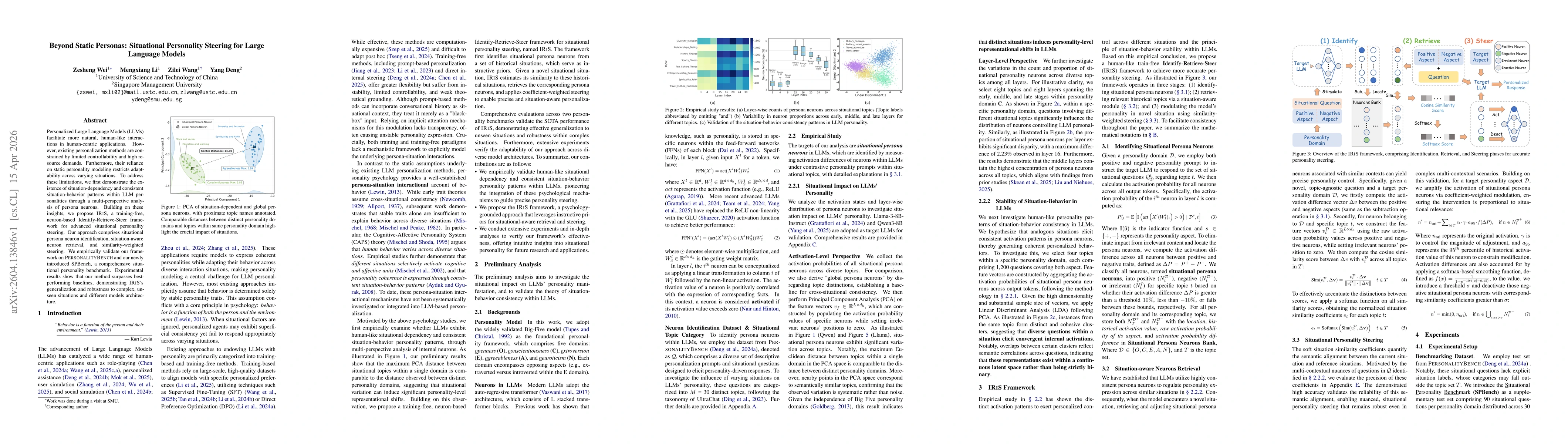 Thumbnail for Beyond Static Personas: Situational Personality Steering for Large Language Models