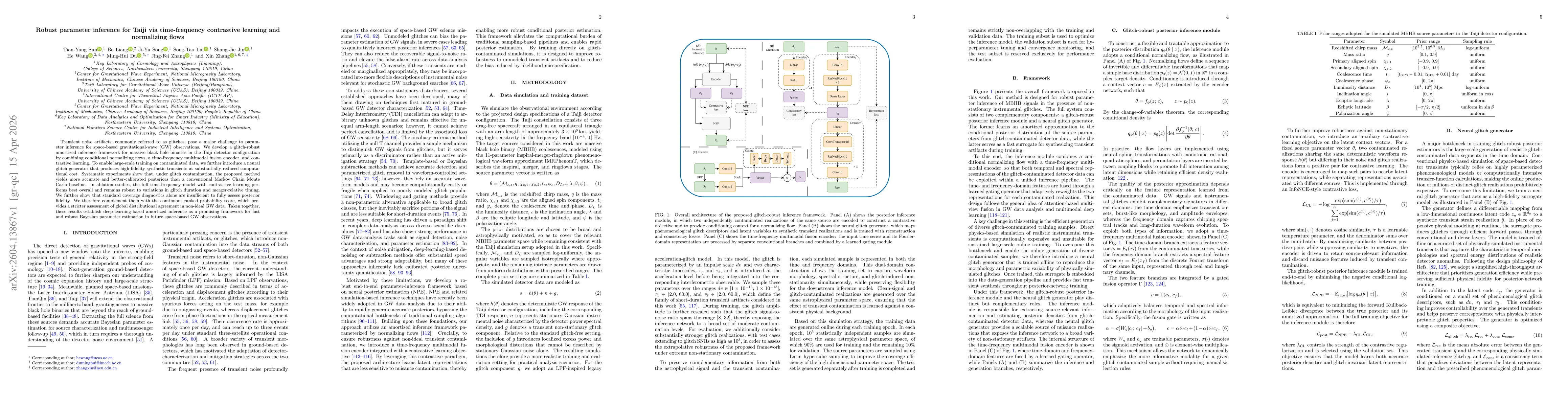 Thumbnail for Robust parameter inference for Taiji via time-frequency contrastive learning and normalizing flows