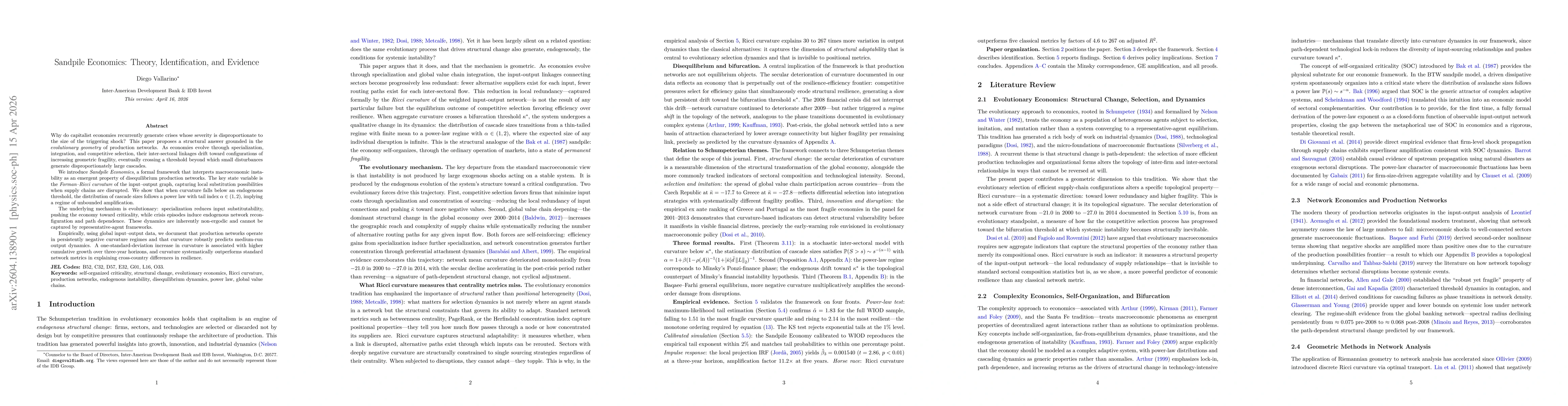 Thumbnail for Sandpile Economics: Theory, Identification, and Evidence