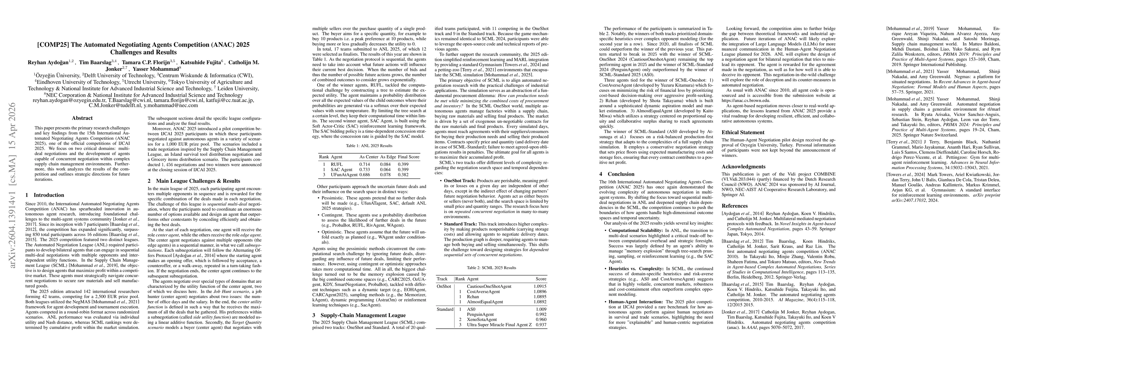Thumbnail for [COMP25] The Automated Negotiating Agents Competition (ANAC) 2025 Challenges and Results