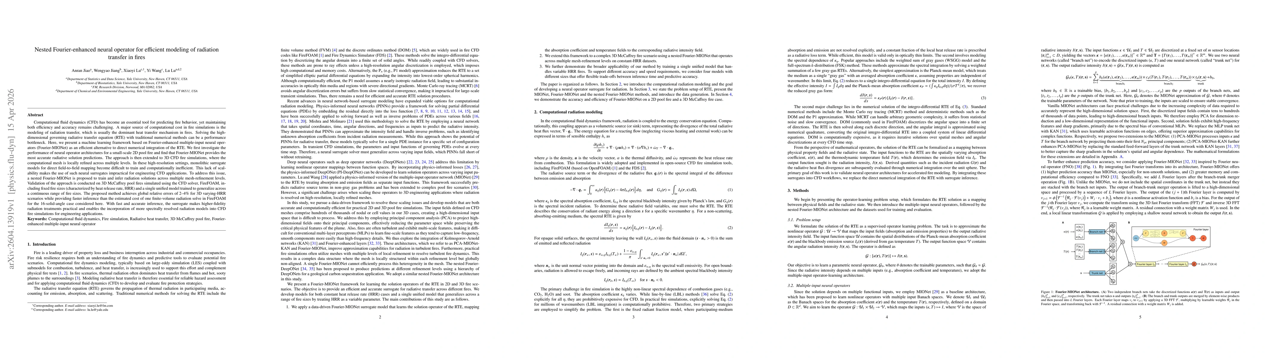 Thumbnail for Nested Fourier-enhanced neural operator for efficient modeling of radiation transfer in fires