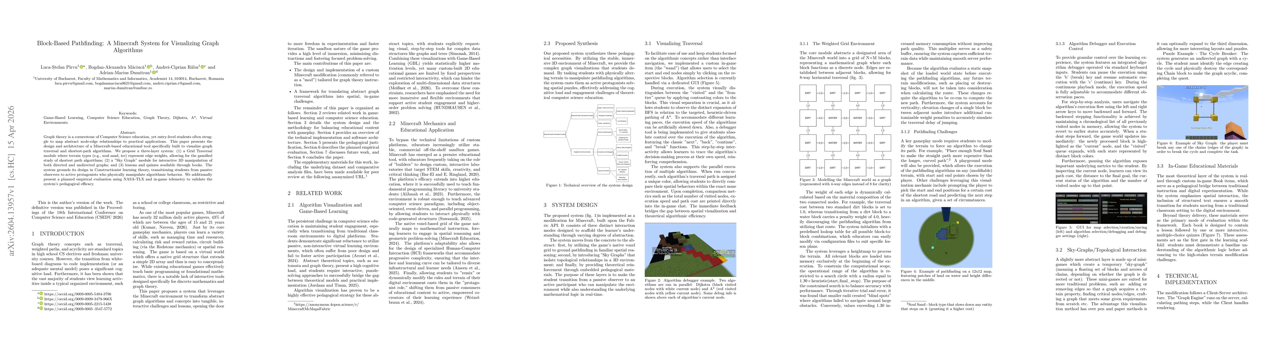 Thumbnail for Block-Based Pathfinding: A Minecraft System for Visualizing Graph Algorithms
